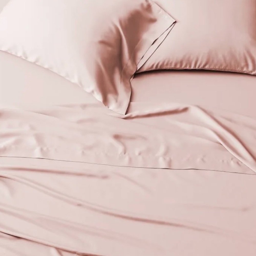 West Elm Silky Tencel Sheets King Pillowcase in Blush Pink